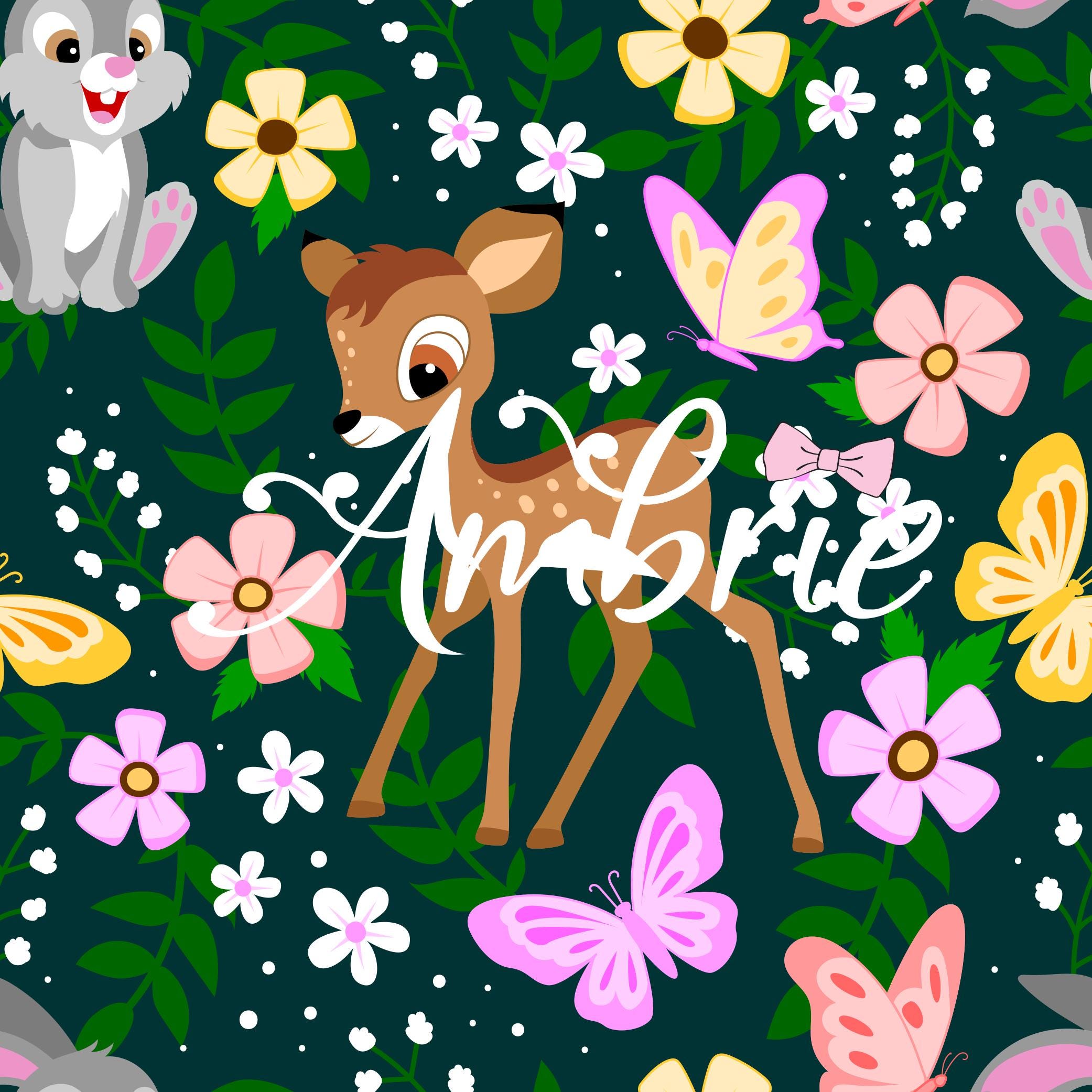 Bambi Repeating Pattern Seamless Pattern, Magical Cartoon Seamless ...