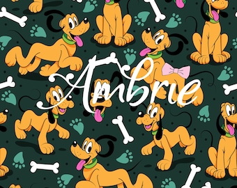Pluto Seamless Pattern, Magical Cartoon Seamless pattern, Fabric Sublimation