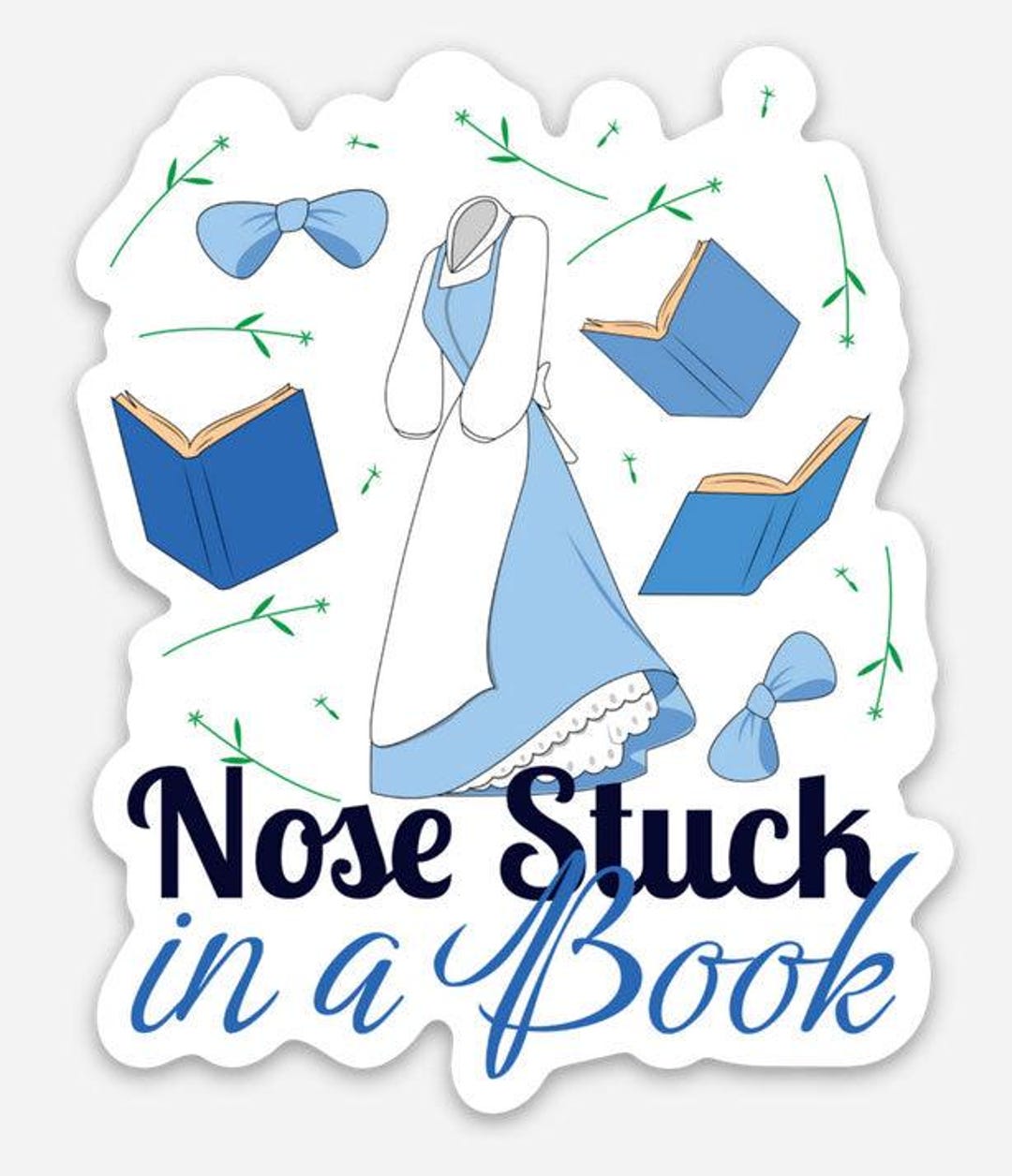 Nose Stuck in A Book Disney Sticker - Etsy