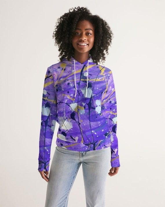 Women s Sweater Abstract Art Sweater for Woman Sweatshirts for Women s Woman Purple Hoodie Gift for Her Abstract Art Print Sweaters Etsy