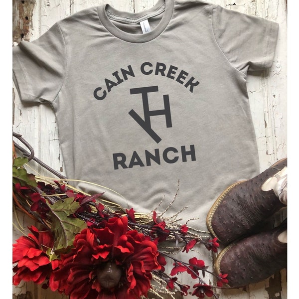 T-shirt personnalisé de marque de ranch/ferme