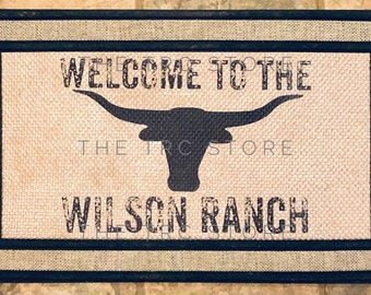 Steer Head Custom Water Repellent Welcome Mat