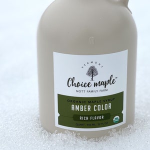 Organic & Kosher Vermont Maple Syrup • One Quart