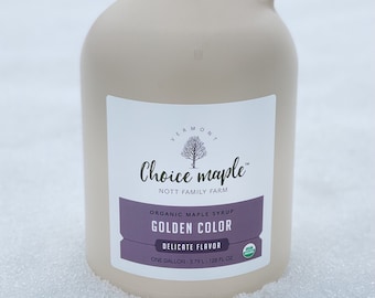Organic & Kosher Vermont Maple Syrup • 2 One Gallon Case • Choice Maple