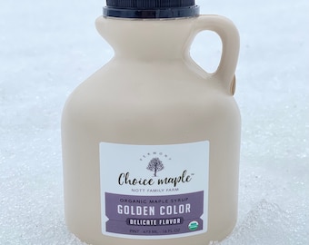 Organic & Kosher Vermont Maple Syrup • One Pint