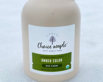 Organic & Kosher Vermont Maple Syrup • One Gallon