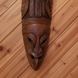 Carved Wooden Bird Mask