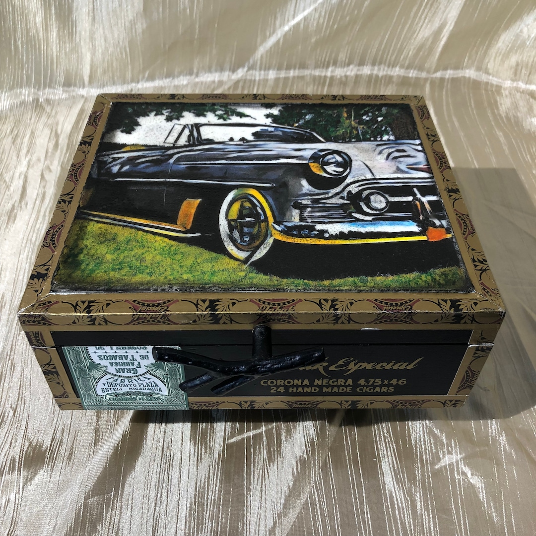 Vintage Car Cigar Box Jewelry Box Etsy