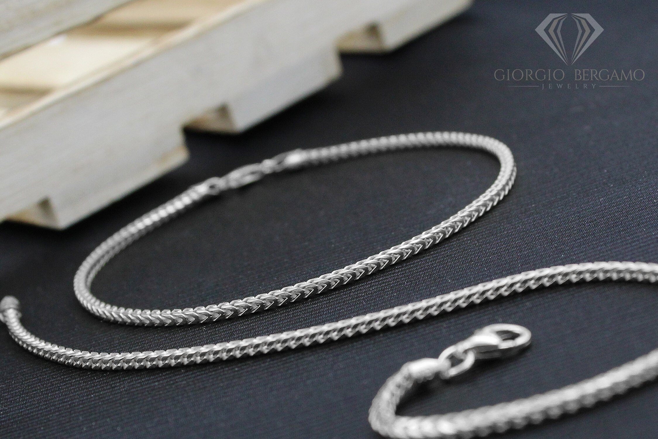 925 Italian Sterling Silver 2mm Solid Franco Bracelet FREE Etsy UK