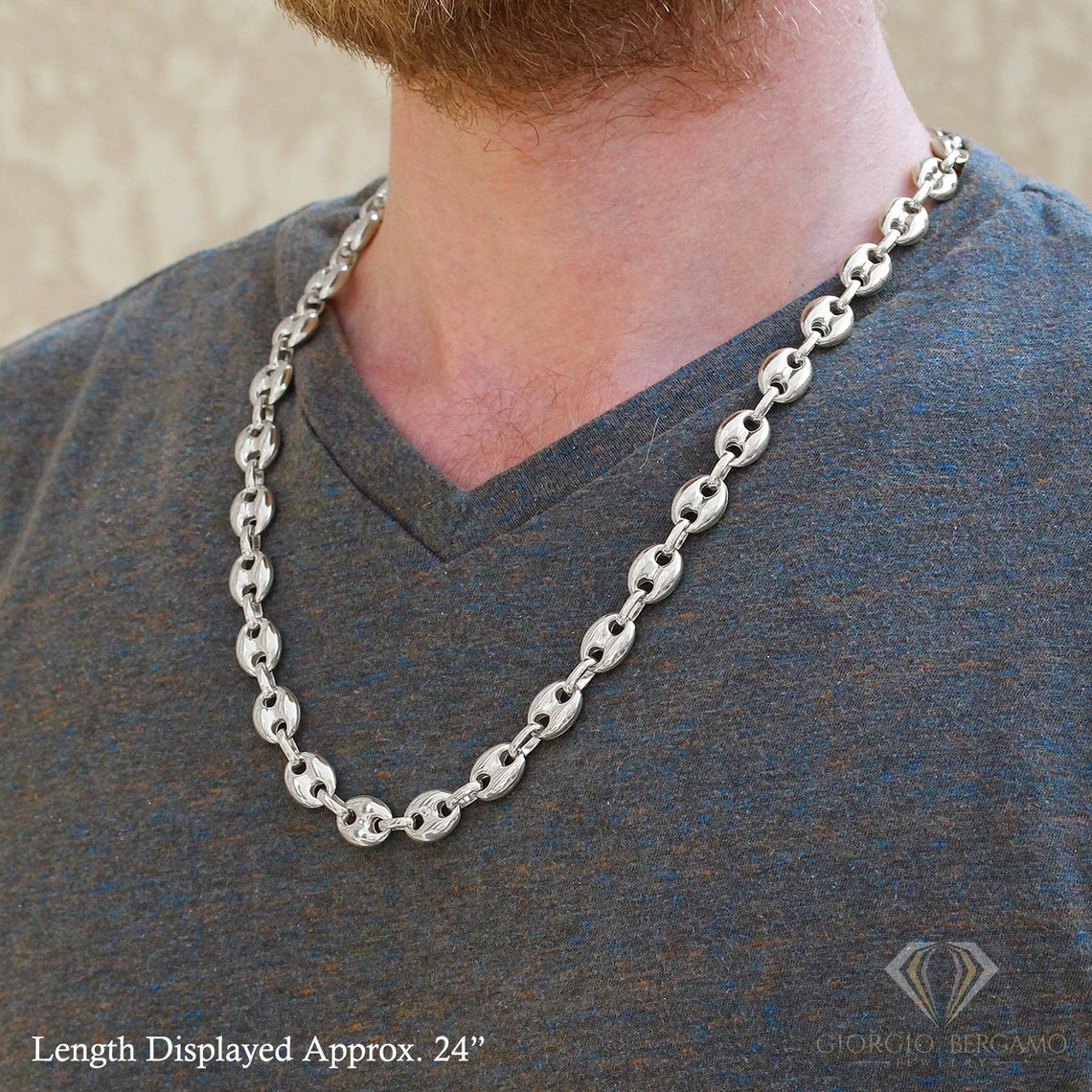 925 Sterling Silver 11mm Puff Mariner Chain FREE Microfiber - Etsy