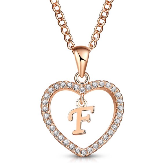 Rose Gold-plated Silver 21mm Heart With Rose Pendant