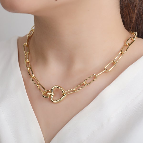 Paper Clip Necklace Etsy