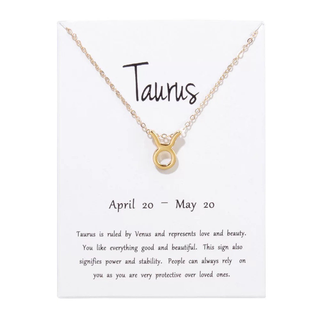 14K Gold Taurus Pendant Necklace – Modaya