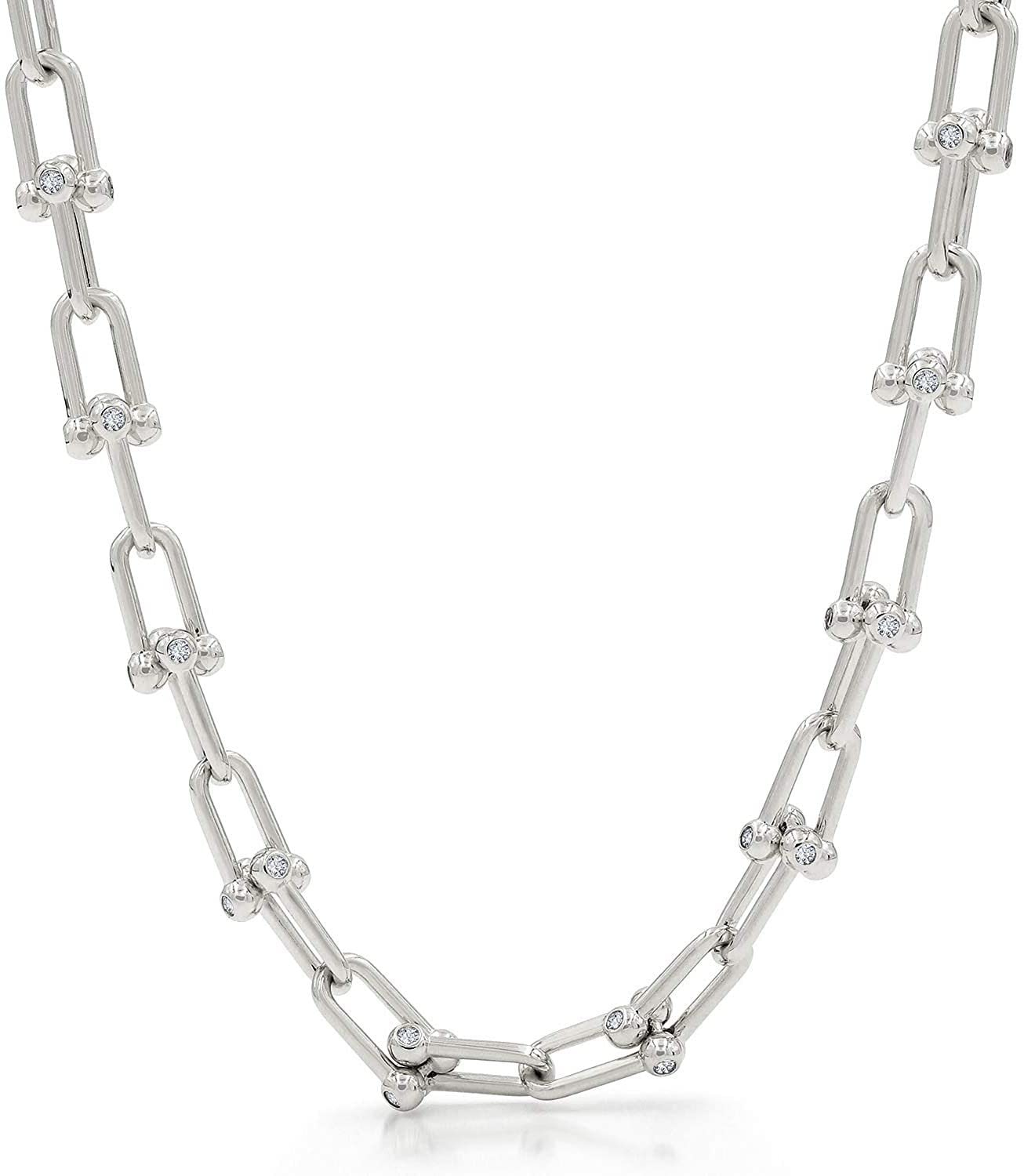 925 Sterling Silver U Link Hardware 7.5mm CZ Cubic Zirconia Etsy