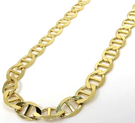 14K Yellow Gold 1mm 6.5mm Mariner Chain FREE Microfiber Cloth