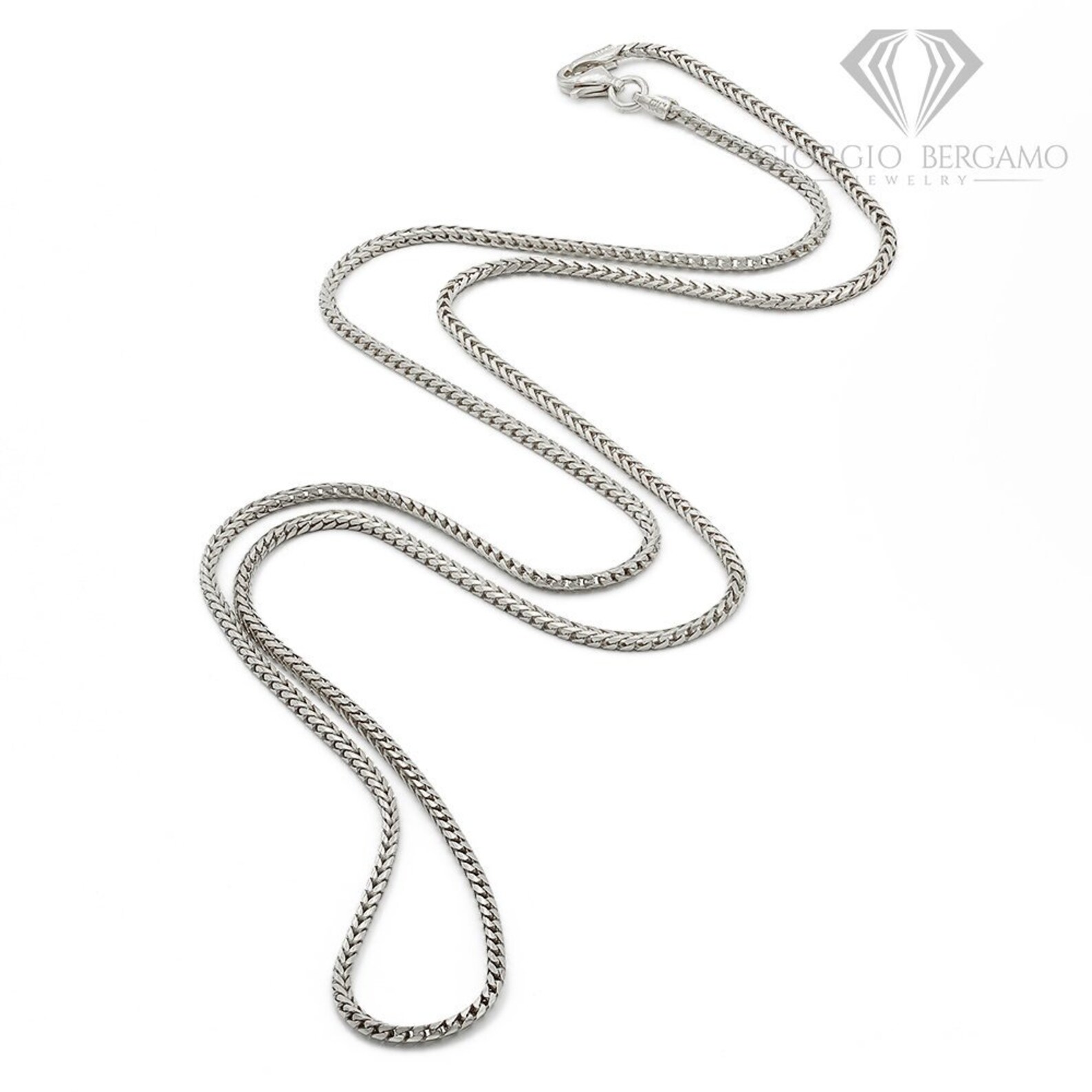 925 Italian Sterling Silver 1.5mm Solid Franco Chain FREE Etsy