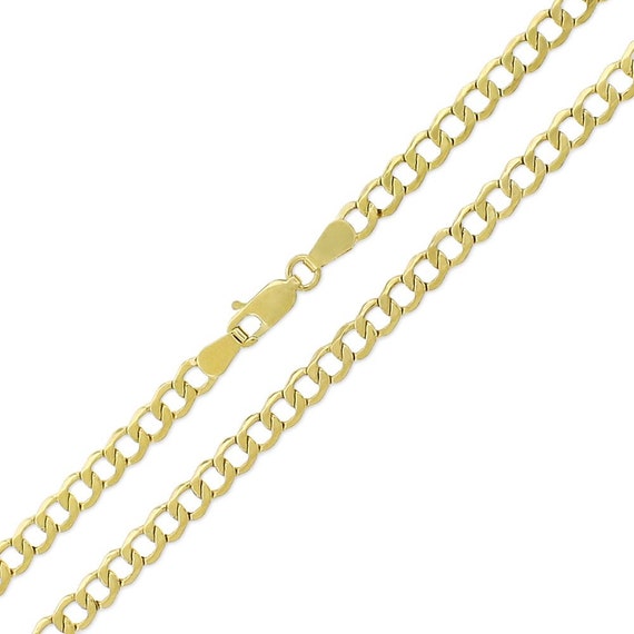 10K Yellow Gold 4.5mm Hollow Cuban 