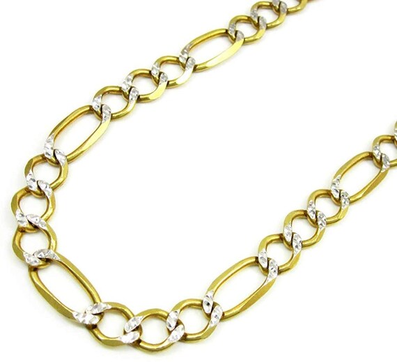 14k gold sale figaro chain 7mm