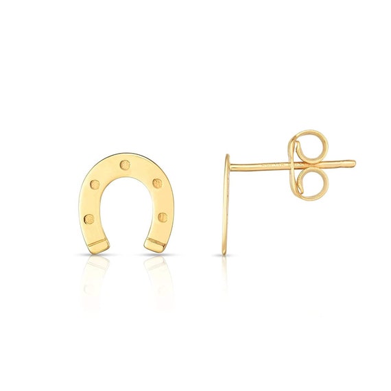 Horseshoe stud earrings sale