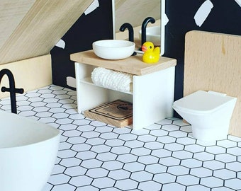 dolls house modern bathroom