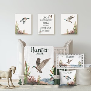 Mallard Duck Hunting Crib Bedding Set -Personalized Baby Boy Duck Hunting Bedding -Custom Baby Boy Duck Nursery Bedding -Hunting Theme -A540