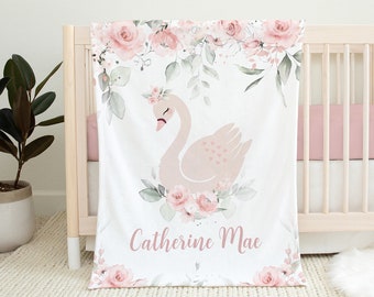 swan swaddle blanket