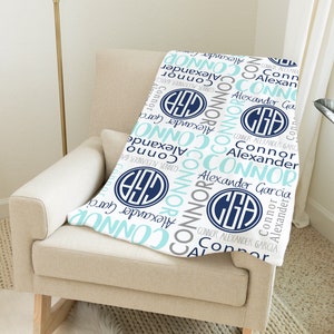 Personalized Baby Blanket Boy, Monogrammed Baby Name Blanket, Hospital Take home Blanket, Baby Shower Gift, Newborn Photo Prop, Swaddle