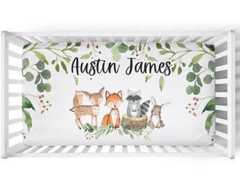 Personalized crib sheet Personalized Woodland Crib Sheet Woodland Name Crib Sheet Rustic Sheet Tribal Crib Sheet Mountain Crib Sheet