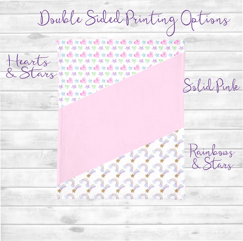 Personalized Unicorn Baby Blanket Baby Girl Quilt Minky Etsy