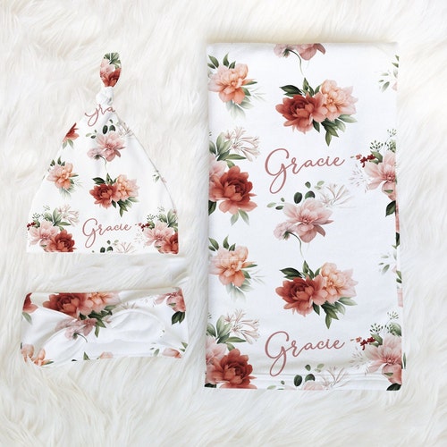 Personalized Baby Hat Personalized Hat Name Blanket Name Etsy Canada