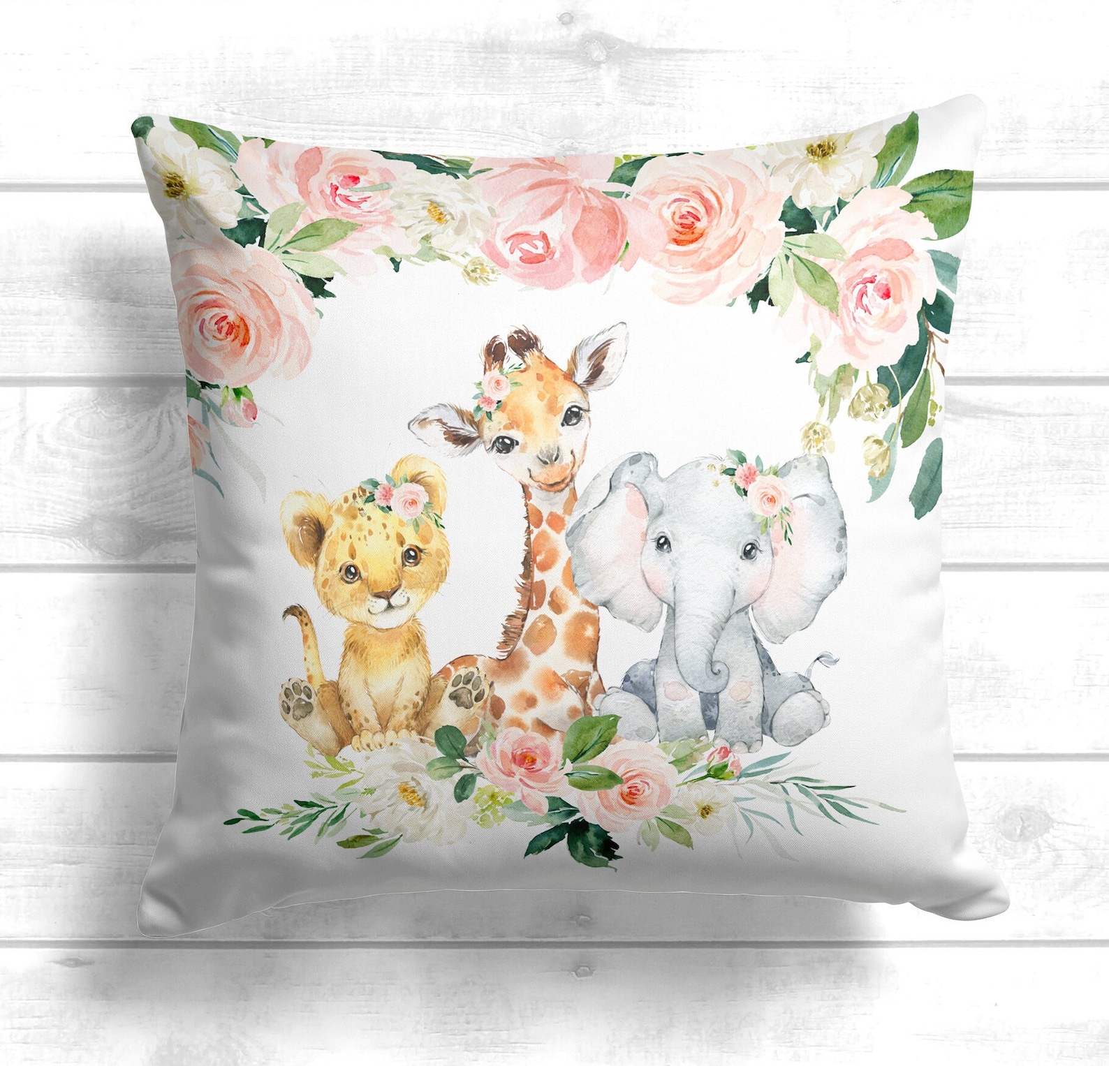 Baby Girl Safari Crib Bedding Set personalized Baby Girl Etsy