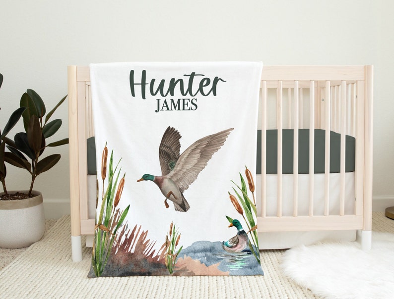 Mallard Duck Hunting Crib Bedding Set personalized Baby Boy Etsy