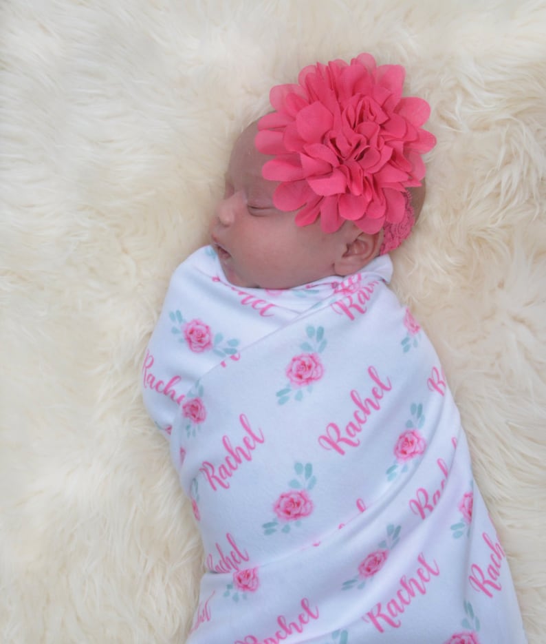 personalized swaddle girl