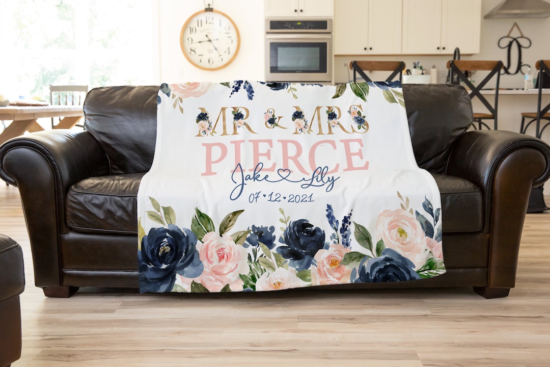 Personalized Wedding Blanket Custom Wedding Gift With Couple s Names