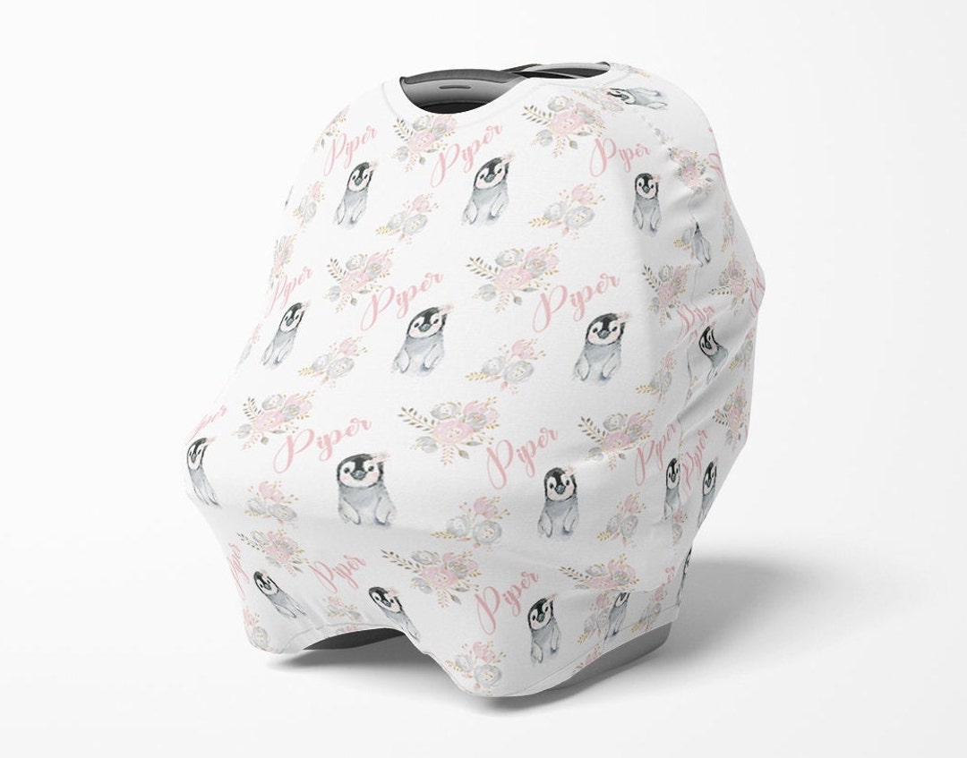 Personalized Car Seat Canopy, Girl Stretchy Car Seat Cover