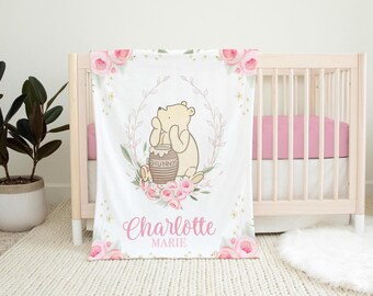 Winnie-the-pooh Crib Bedding Set Girl, Baby Girl Crib Bedding
