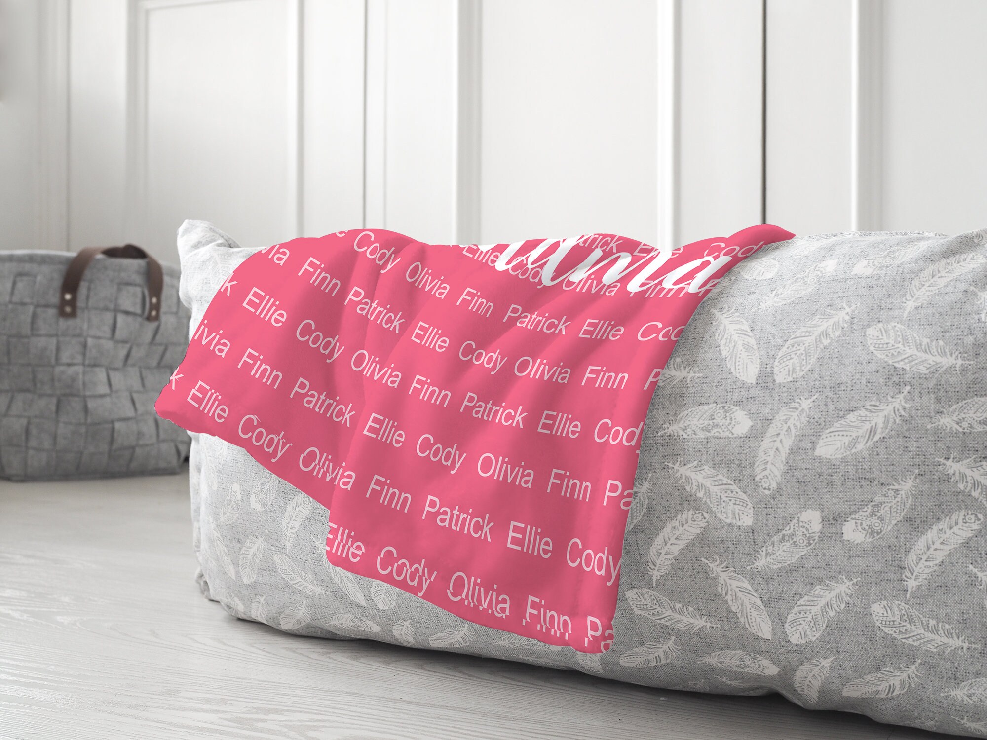 Personalized Family Blanket Personalized Grandma Blanket Etsy