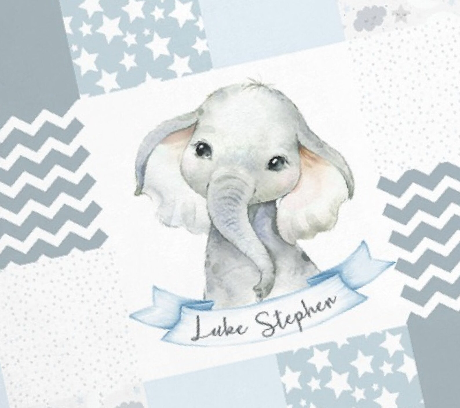 Personalized Elephant Baby Blanket Baby Boy Quilt Minky Etsy Canada