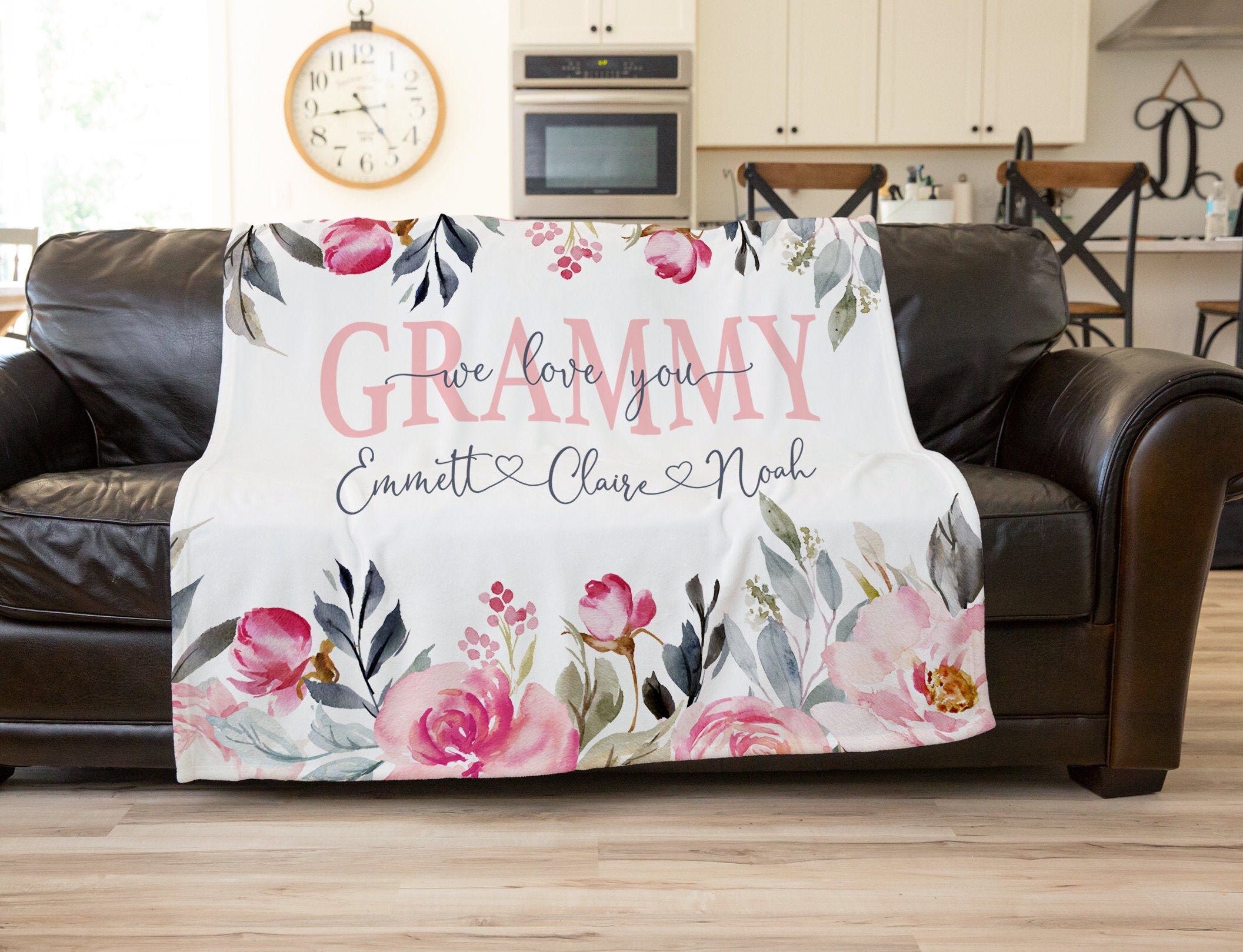 Personalized Blanket for Grandma Nana Blanket Custom Blanket Etsy