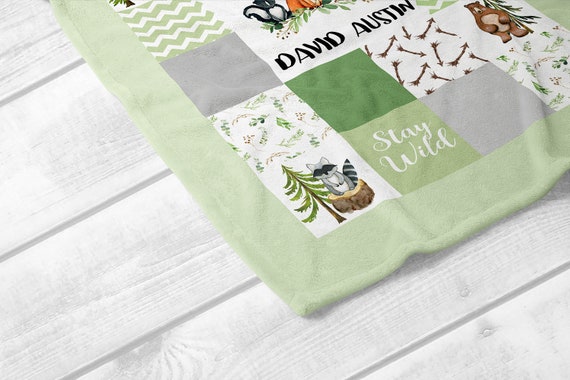 Woodland Quilt Crib Bedding Set personalized Baby Boy Quilt With Woodland Animals woodland Nursery Bedding Fox Baby Blanket With Name 546 Etsy Canada