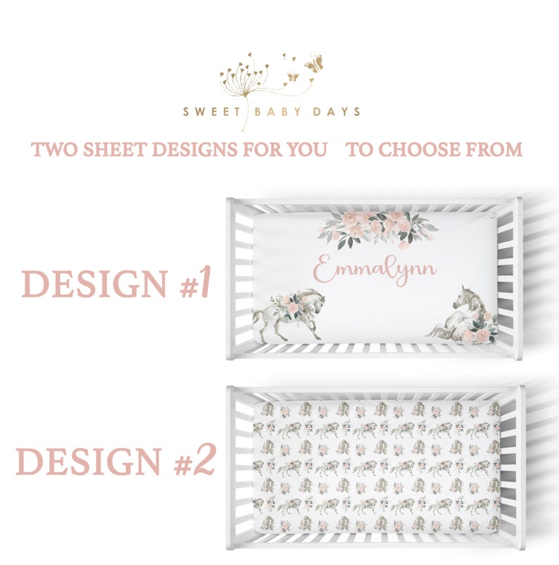 Horse Crib Bedding Set Girl Horse Nursery Bedding Set Farm Etsy