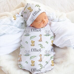 Safari Milestone Blanket Boy, Personalized Baby Boy Blanket, Safari Animal baby Blanket, Custom Blanket, Baby Gift, Baby Shower Gift SM114 image 9