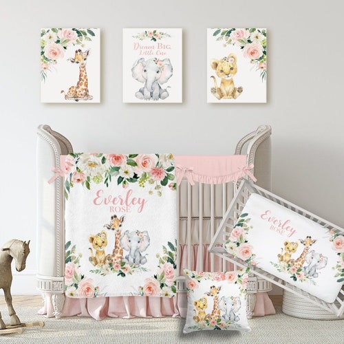 Safari Crib Bedding Set Safari Nursery Safari Animal Baby Etsy Canada