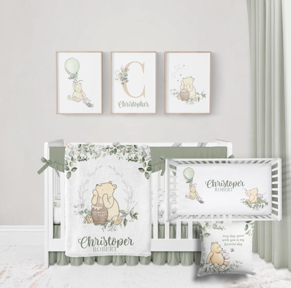 Crib Bedding Winnie The Pooh Nursery Decor For Boy Winnie The Pooh