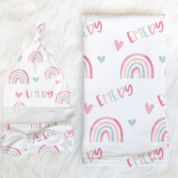 Swaddle Blanket and Headband Set Etsy