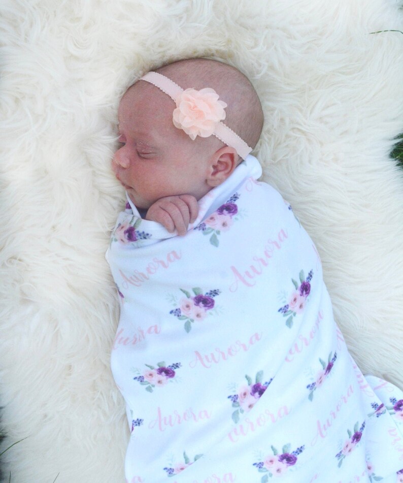 personalized swaddle girl