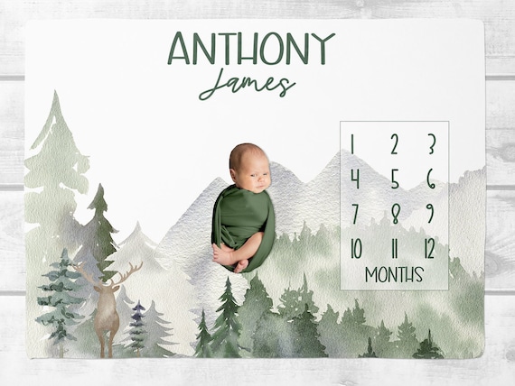 Milestone blanket personalized sale