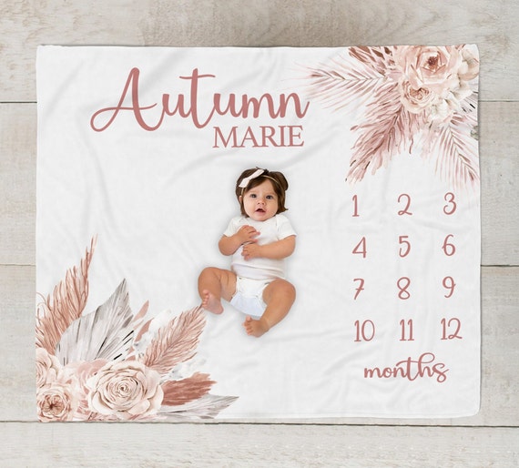 Baby girl month blanket sale