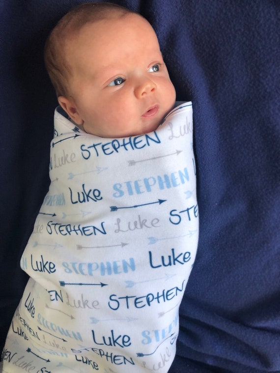 etsy personalized swaddle blanket