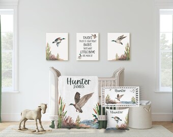 Mallard Duck Hunting Crib Bedding Set -Personalized Baby Boy Duck Hunting Bedding -Custom Baby Boy Duck Nursery Bedding -Hunting Theme -A540